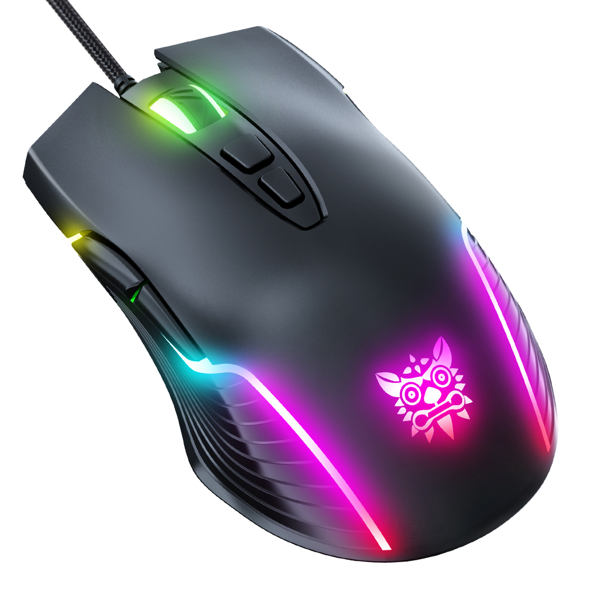 ONIKUMA CW905 Wired Gaming Mouse | 6400 DPI · 6 Adjustable Levels | 7 Buttons | 7 RGB Breathing Modes | 1.5 m USB Cable | 132 g