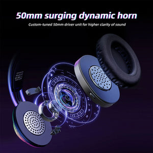 ONIKUMA X29 RGB Gaming Headset | 50mm Drivers | 20Hz-20kHz | 3.5mm + USB · 2.2m Cable | 360° Omnidirectional Noise-Reduction Mic | Black