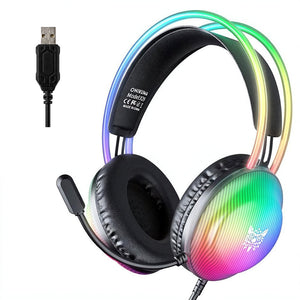 ONIKUMA X29 RGB Gaming Headset | 50mm Drivers | 20Hz-20kHz | 3.5mm + USB · 2.2m Cable | 360° Omnidirectional Noise-Reduction Mic | Black