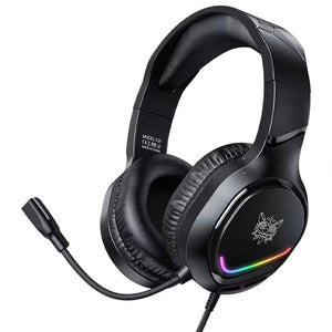 ONIKUMA X31 RGB Gaming Headset | 50mm Drivers | 20Hz-20kHz | 3.5mm + USB · 2.2m Cable | 360° Omnidirectional Noise-Reduction Mic | Black