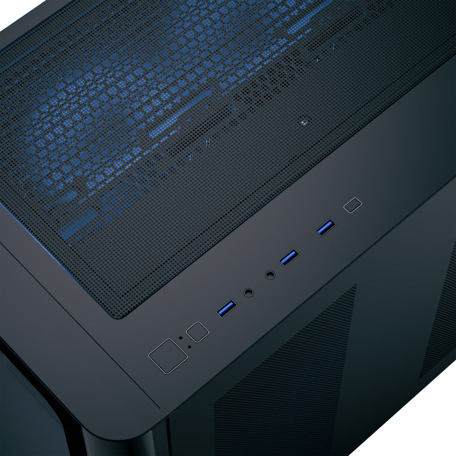 AeroCool P500C-G-BK-v1 Mid-Tower PC Case + AERO BRONZE 750W 80 PLUS Bronze PSU | ATX · Micro-ATX · Mini-ITX | 4 × 120mm 