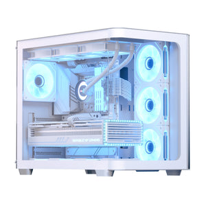 AeroCool P500C-G-WT-v1 Mid-Tower PC Case + AERO BRONZE 750W 80 PLUS Bronze PSU | ATX · Micro-ATX · Mini-ITX | 4 × 120mm ARGB Fans | GPU up to 450mm · CPU Cooler up to 162mm | 360mm Radiator | White