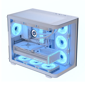 AeroCool P500C-G-WT-v1 Mid-Tower PC Case + AERO BRONZE 750W 80 PLUS Bronze PSU | ATX · Micro-ATX · Mini-ITX | 4 × 120mm ARGB Fans | GPU up to 450mm · CPU Cooler up to 162mm | 360mm Radiator | White