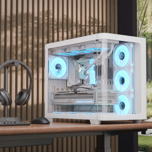 AeroCool P500C-G-WT-v1 Mid-Tower PC Case + AERO BRONZE 750W 80 PLUS Bronze PSU | ATX · Micro-ATX · Mini-ITX | 4 × 120mm ARGB Fans | GPU up to 450mm · CPU Cooler up to 162mm | 360mm Radiator | White