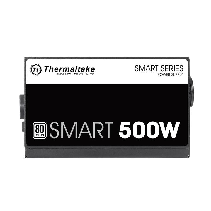 Thermaltake Smart SP-500AH2NKW 500W ATX Power Supply | 80 PLUS Standard · 82-86% Efficiency | Active PFC | Single +12V Rail 58.3A | 120 mm Fan | 2× PCIe 6+2 | Black