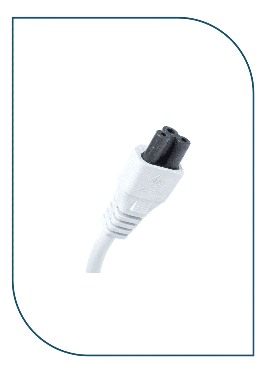 2B PS931 Laptop Charger Power Cable | 3 × 0.75 mm² Conductors | 300/500 V Rated · 7.5 mm Outer Diameter | PVC Insulated 