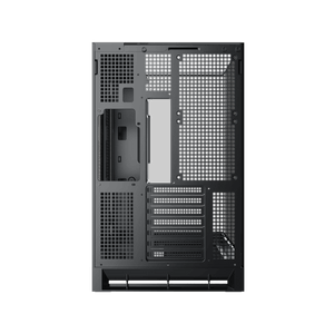 XIGMATEK Pano II LCD E-ATX PC Case | 9.18″ Full HD+ LCD Panel (1920×462) | 8× H22A ARGB PWM Fans · ARGB & PWM Remote Box | Curved Tempered Glass · Back-Plug (BTF) Support | 400mm GPU · 165mm Cooler · 7 Slots | USB 3.0 ×2 · USB-C | Black