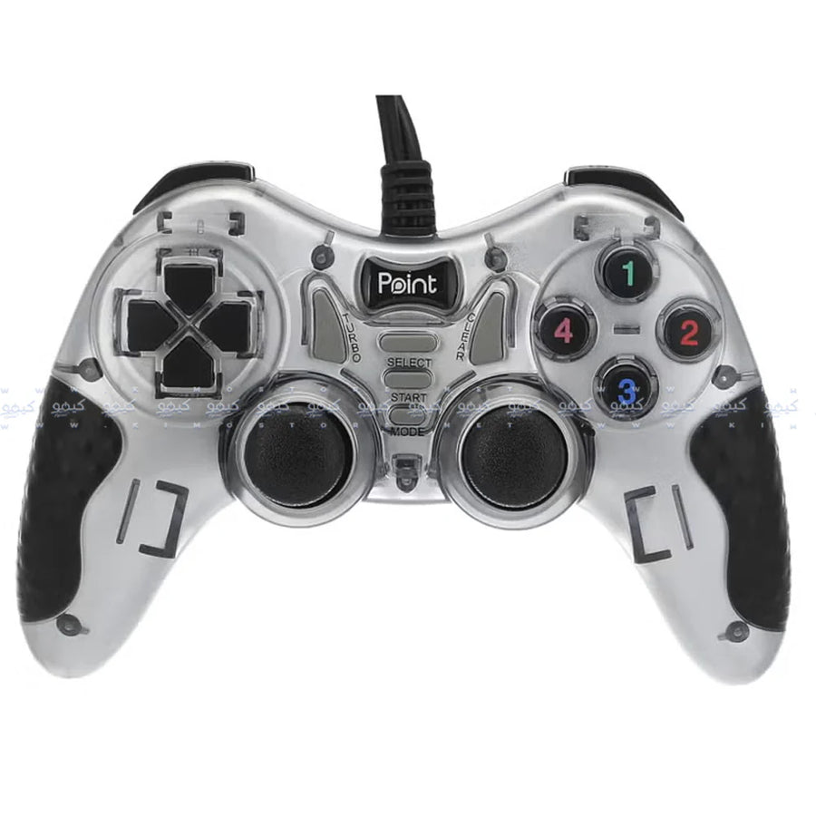 Point PT-550S Turbo Gamepad | Wired USB | 13 Buttons · 2 Axis · 4 Triggers | Double-Shock Vibration · Turbo | PC / Lapto