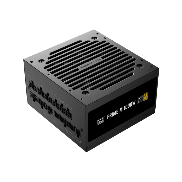 XIGMATEK Prime M 1000W ATX Power Supply | 80 PLUS Gold · 92%+ Efficiency | ATX 3.1 · PCIe Gen 5.1 · 12V-2×6 up to 600W | Fully Modular · 120mm Silent Fan | Black