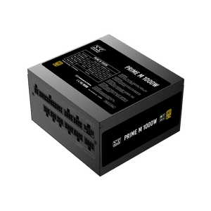 XIGMATEK Prime M 1000W ATX Power Supply | 80 PLUS Gold · 92%+ Efficiency | ATX 3.1 · PCIe Gen 5.1 · 12V-2×6 up to 600W | Fully Modular · 120mm Silent Fan | Black