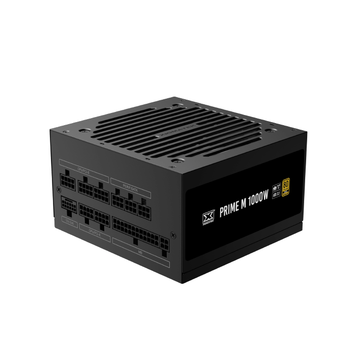 XIGMATEK Prime M 1000W ATX Power Supply | 80 PLUS Gold · 92%+ Efficiency | ATX 3.1 · PCIe Gen 5.1 · 12V-2×6 up to 600W | Fully Modular · 120mm Silent Fan | Black