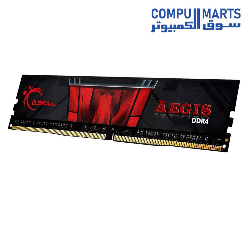 G.SKILL Aegis F4-3200C16S-8GIS Desktop Memory | 8GB (1 x 8GB) DDR4-3200 | CL16-18-18-38 · 1.35V | XMP | Black