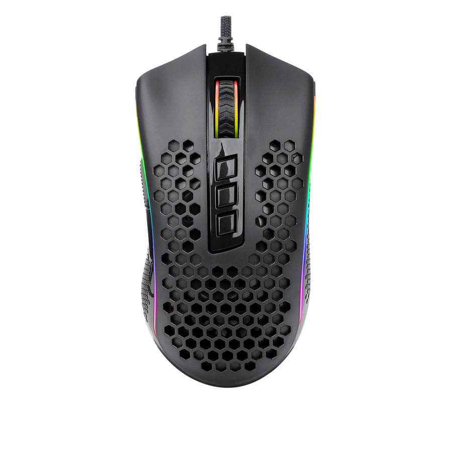 Redragon M808 Storm Honeycomb Wired Gaming Mouse | 87g Lightweight | 100-12400 DPI Pixart 3327 Sensor | 7 Programmable B