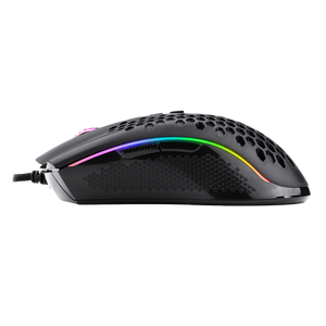 Redragon M808 Storm Honeycomb Wired Gaming Mouse | 87g Lightweight | 100-12400 DPI Pixart 3327 Sensor | 7 Programmable Buttons | HUANO Switches 20M Clicks | 16.8M Colour RGB | 1.8m Cable
