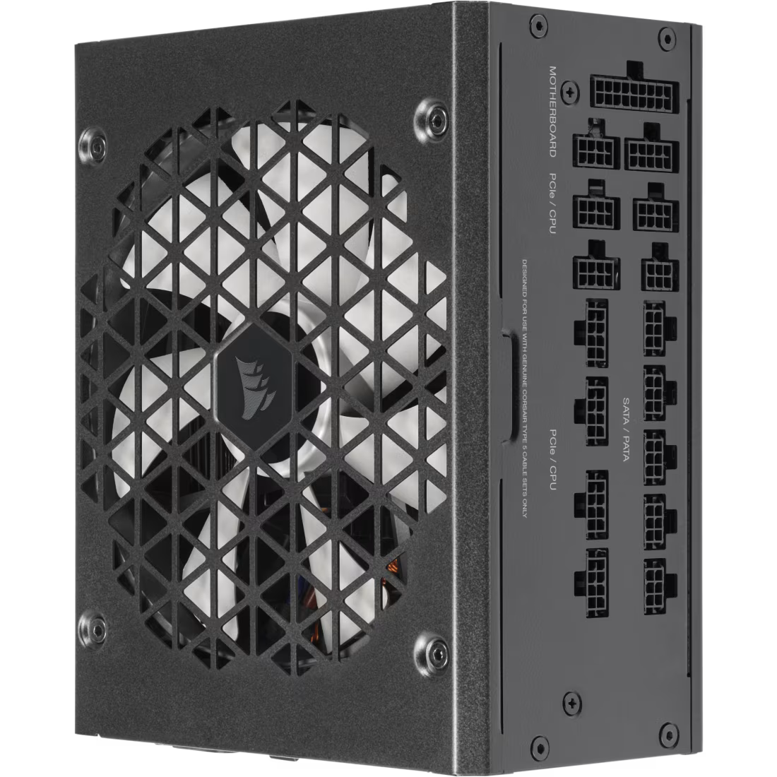 Corsair RM1200x SHIFT Premium 1200W Power Supply Black | 80+ Gold + Cybenetics Gold | ATX 3.1 + PCIe 5.1 | Side-Cable Interface | 140mm FDB Fan | Zero RPM | 100% Japanese Capacitors | 12V-2x6 Cable Included | 8 PCIe + 16 SATA