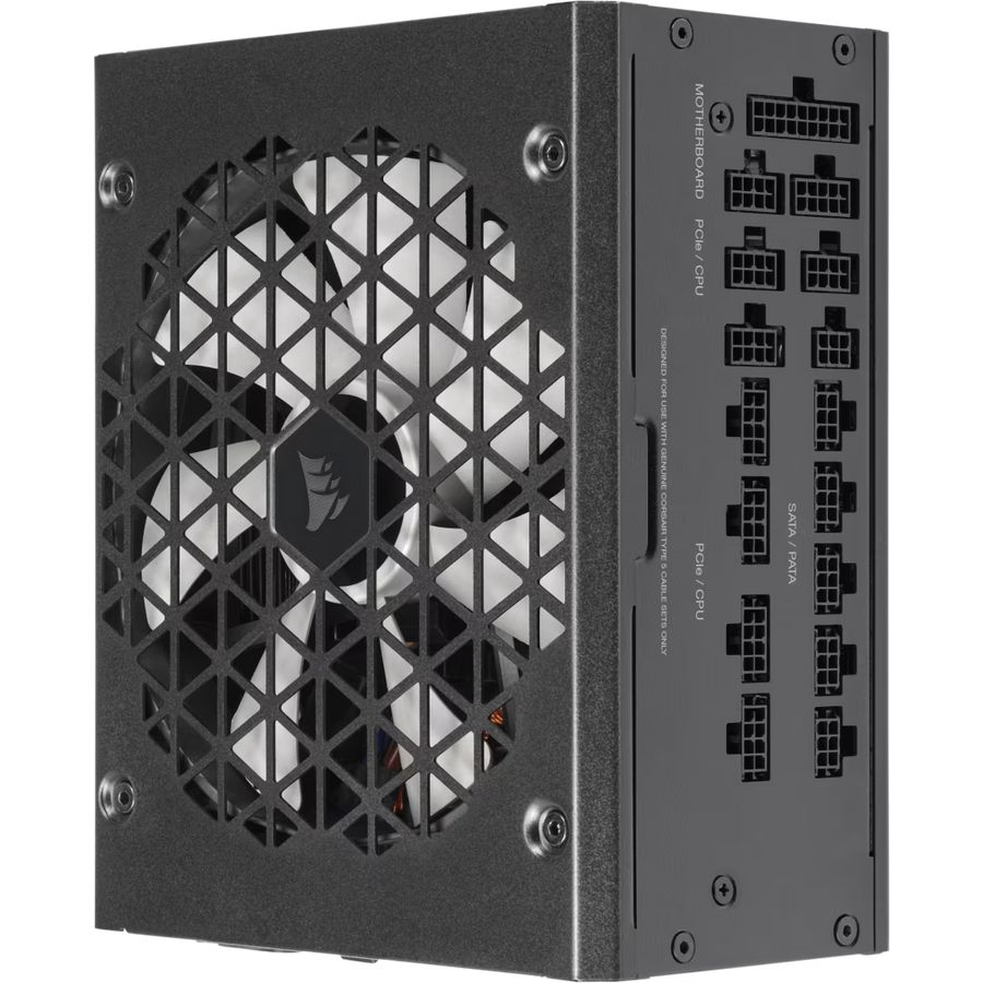 Corsair RM1200x SHIFT Premium 1200W Power Supply Black | 80+ Gold + Cybenetics Gold | ATX 3.1 + PCIe 5.1 | Side-Cable Interface | 140mm FDB Fan | Zero RPM | 100% Japanese Capacitors | 12V-2x6 Cable Included | 8 PCIe + 16 SATA