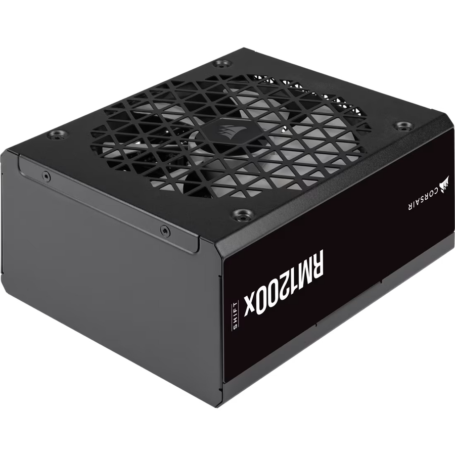 Corsair RM1200x SHIFT Premium 1200W Power Supply Black | 80+ Gold + Cybenetics Gold | ATX 3.1 + PCIe 5.1 | Side-Cable Interface | 140mm FDB Fan | Zero RPM | 100% Japanese Capacitors | 12V-2x6 Cable Included | 8 PCIe + 16 SATA