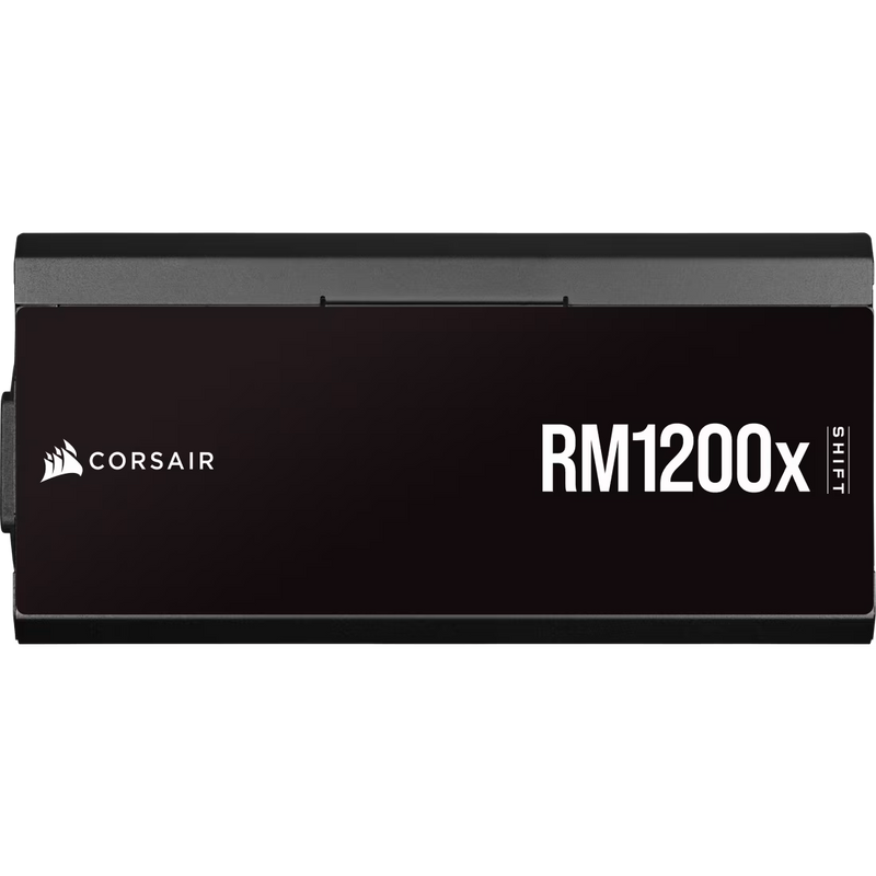 Corsair RM1200x SHIFT Premium 1200W Power Supply Black | 80+ Gold + Cybenetics Gold | ATX 3.1 + PCIe 5.1 | Side-Cable Interface | 140mm FDB Fan | Zero RPM | 100% Japanese Capacitors | 12V-2x6 Cable Included | 8 PCIe + 16 SATA