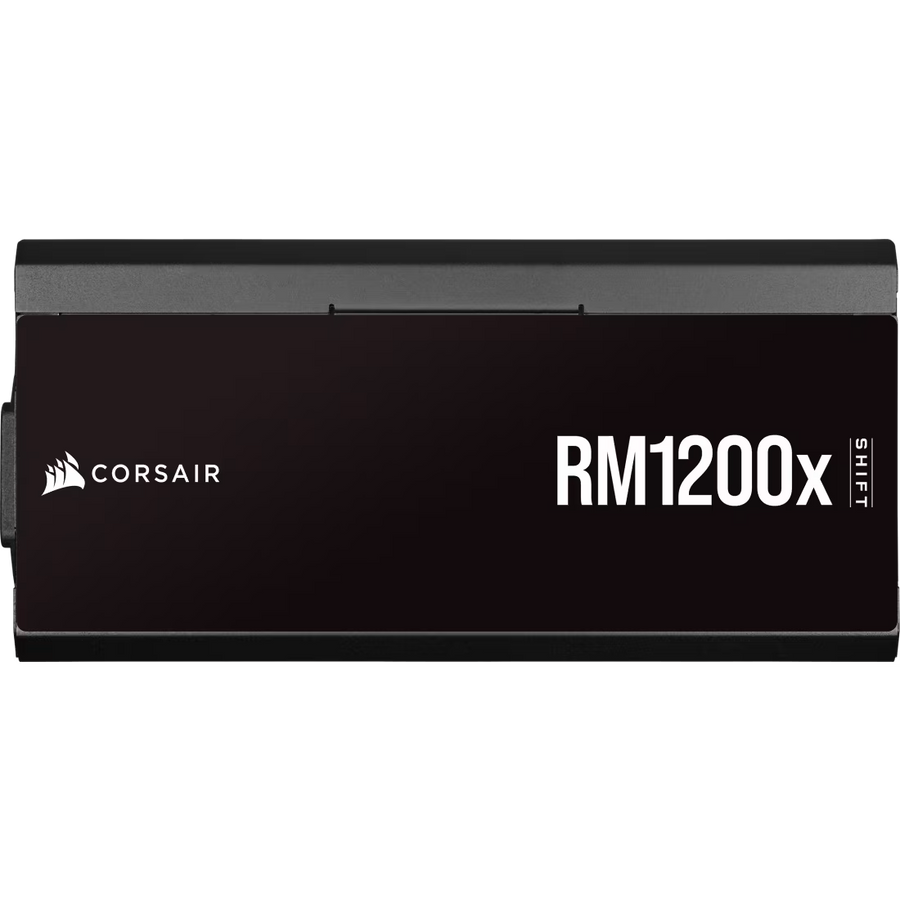Corsair RM1200x SHIFT Premium 1200W Power Supply Black | 80+ Gold + Cybenetics Gold | ATX 3.1 + PCIe 5.1 | Side-Cable Interface | 140mm FDB Fan | Zero RPM | 100% Japanese Capacitors | 12V-2x6 Cable Included | 8 PCIe + 16 SATA