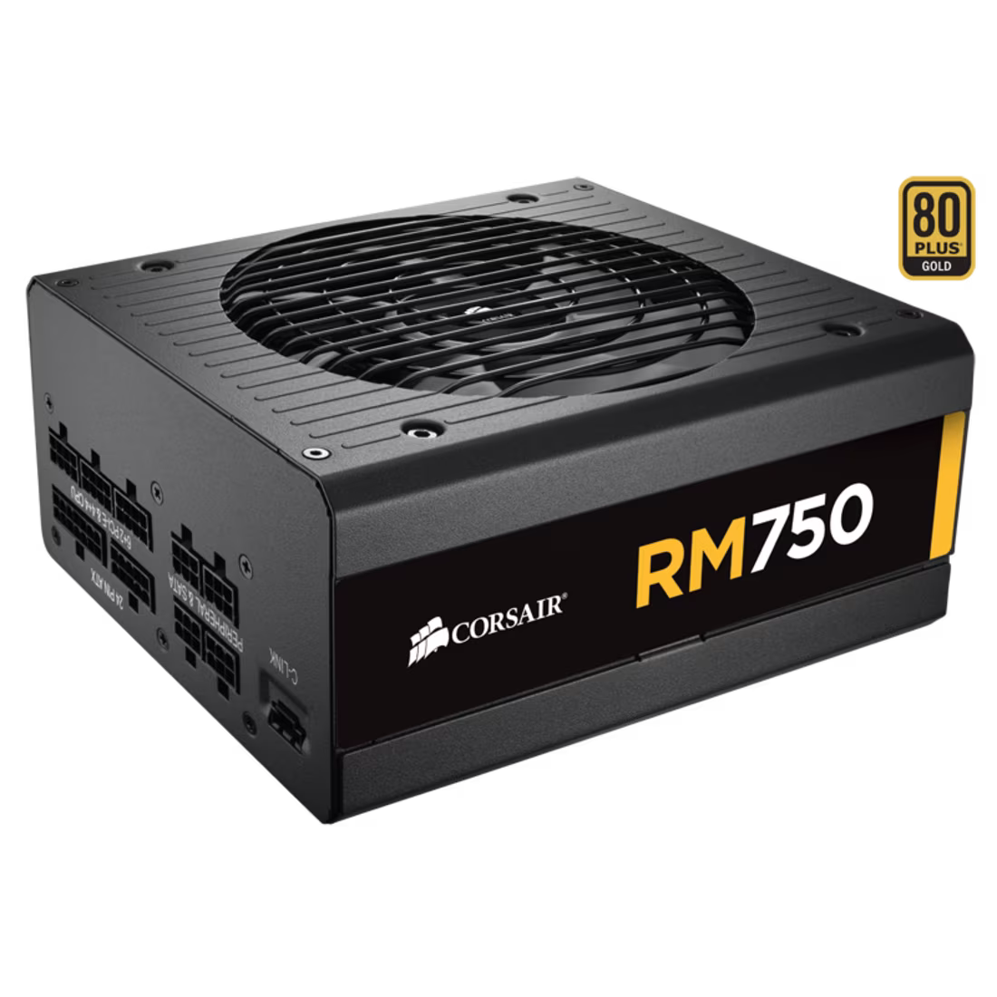 Corsair RM750 RM Series Fully Modular Gaming Power Supply 750W Black | 80+ Gold | Zero RPM Fan Mode | 140mm Rifle Bearing | 105°C Industrial Capacitors | Modern Standby | LLC + DC-DC Topology | Multi-EPS Connectors | NVIDIA RTX 30/40 Ready