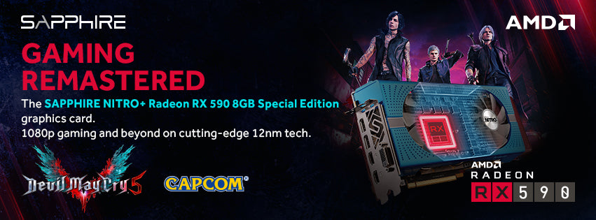 SAPPHIRE NITRO+ Radeon RX 590 8G G5 Special Edition Graphics Card | 8GB GDDR5 · 256-bit · up to 2100 MHz | 2304 Stream P