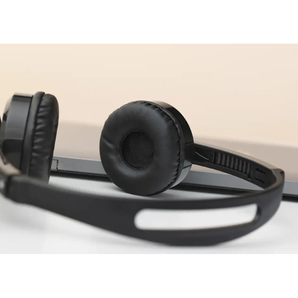 Rapoo H100 Wired Stereo Headset | 3.5mm Single-Jack Connection | Rotary Noise-Reduction Microphone | In-line Volume Cont