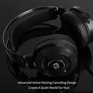 Redragon TRITON H991 USB Gaming Headset | Active Noise Cancelling · Virtual 7.1 Surround | 40mm Drivers · 20Hz-20kHz | Retractable 360° Mic · 2.0m Braided Cable | Black