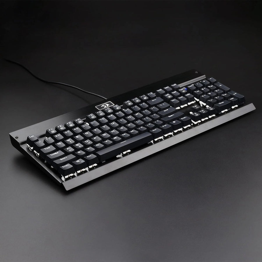 Redragon KG010 Full-Size Wired Mechanical Gaming Keyboard | 104 Keys | Dust-Proof Brown Switches | White LED · 9 Modes |
