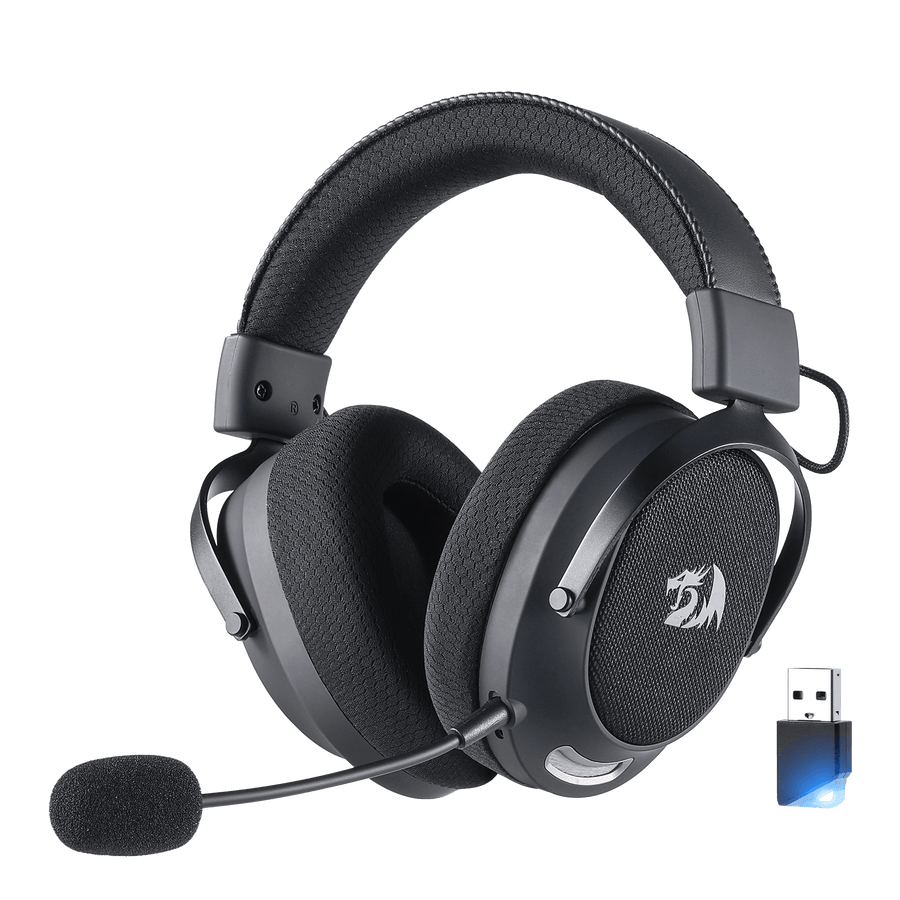 Redragon H858 ARROW PRO 3-Mode Wireless Gaming Headset | 2.4GHz (<24ms, 49ft) + Bluetooth 5.4 + USB-C Wired | 53mm Drive