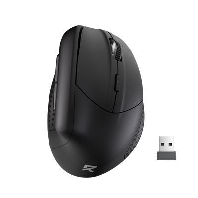 Redragon BM-4033 Wireless Vertical Ergonomic Mouse | 4000 DPI · 5 Levels | 2.4GHz · 10 m Range | 39° Vertical Angle | 1 × AA · 8-Min Auto Sleep | 95 g | Black