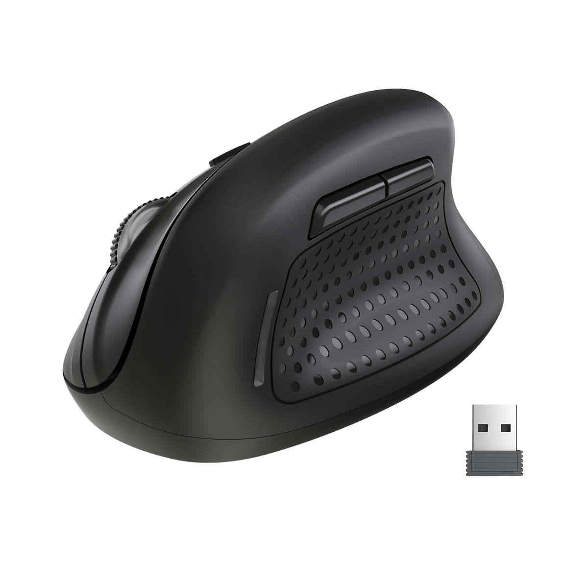 Redragon BM-4033 Wireless Vertical Ergonomic Mouse | 4000 DPI · 5 Levels | 2.4GHz · 10 m Range | 39° Vertical Angle | 1 × AA · 8-Min Auto Sleep | 95 g | Black
