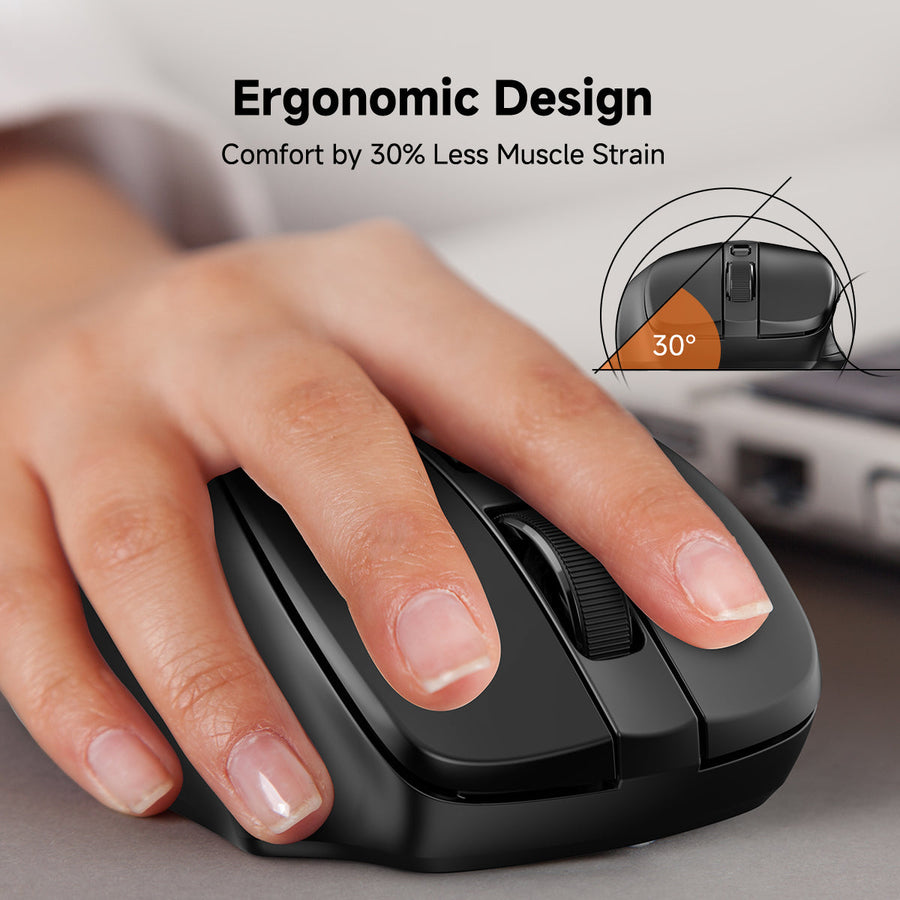 Redragon BM-4091 Wireless Mouse | Bluetooth 5.0 · 3.0 + 2.4GHz | 4000 DPI · 5 Levels | 6 Buttons | Up to 18-Month AA Bat