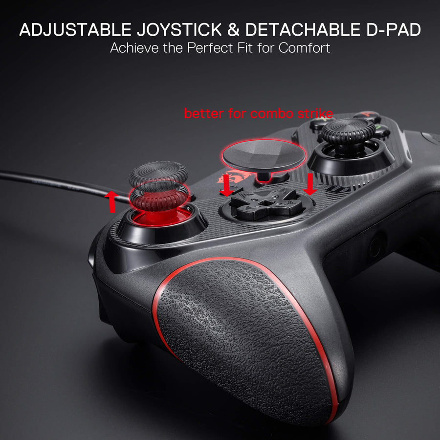 Redragon RIFT G710 Wired Gaming Controller | USB Type-A, 1.8m Cable | PC · Android · Nintendo Switch · PS3 | Dual Vibrat
