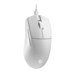 Redragon K1NG M724 White Wired Gaming Mouse | 42g Ultra-Light | 200-12400 DPI Pixart 3327 Sensor | 1000Hz Polling Rate | 5 Programmable Buttons | HUANO Switches 10M Clicks | Type-C Cable