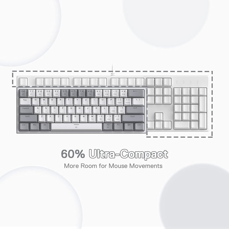 Redragon K617 Fizz - White / Grey