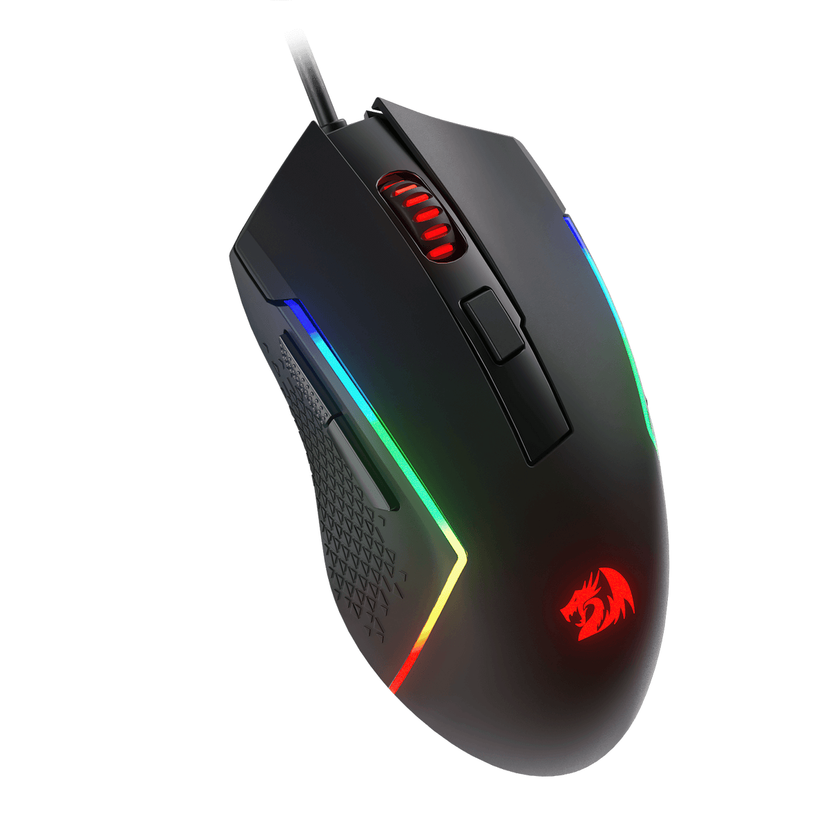 Redragon M616 Trident RGB Wired Gaming Mouse | 800-10000 DPI Pixart 8925 Optical Sensor | 6 Programmable Buttons | 5 DPI Levels | HUANO Switches 10M Clicks | 8 Backlit Modes | 1.8m Braided Cable