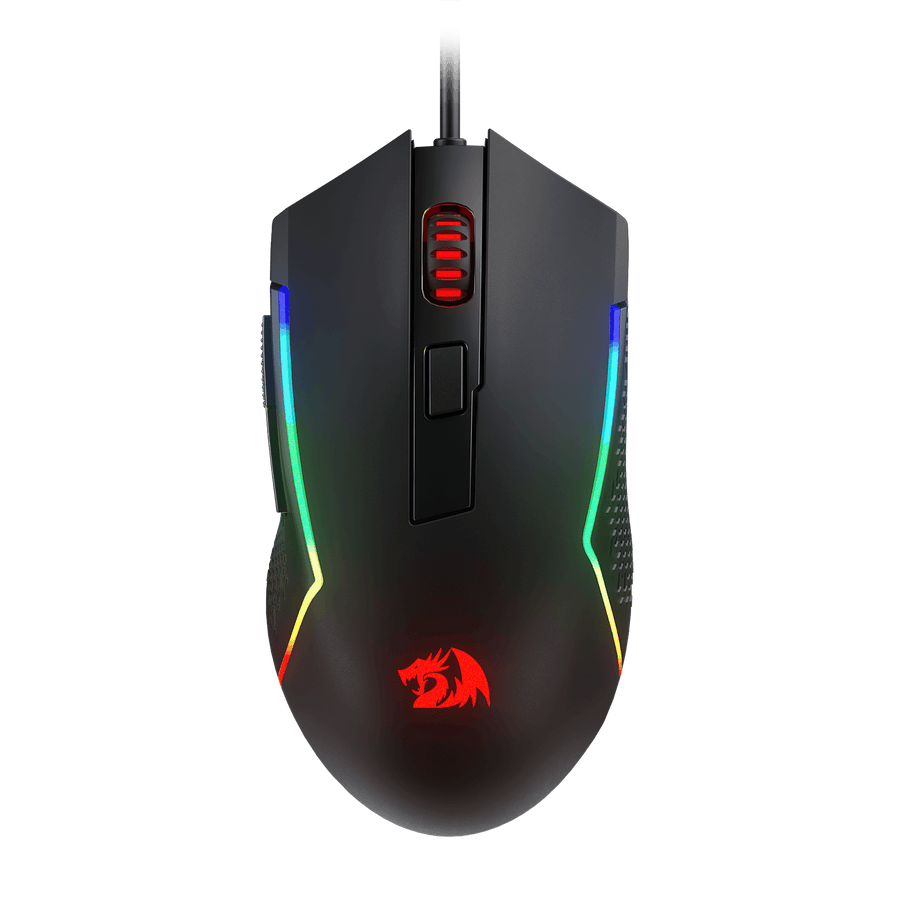 Redragon M616 Trident RGB Wired Gaming Mouse | 800-10000 DPI Pixart 8925 Optical Sensor | 6 Programmable Buttons | 5 DPI