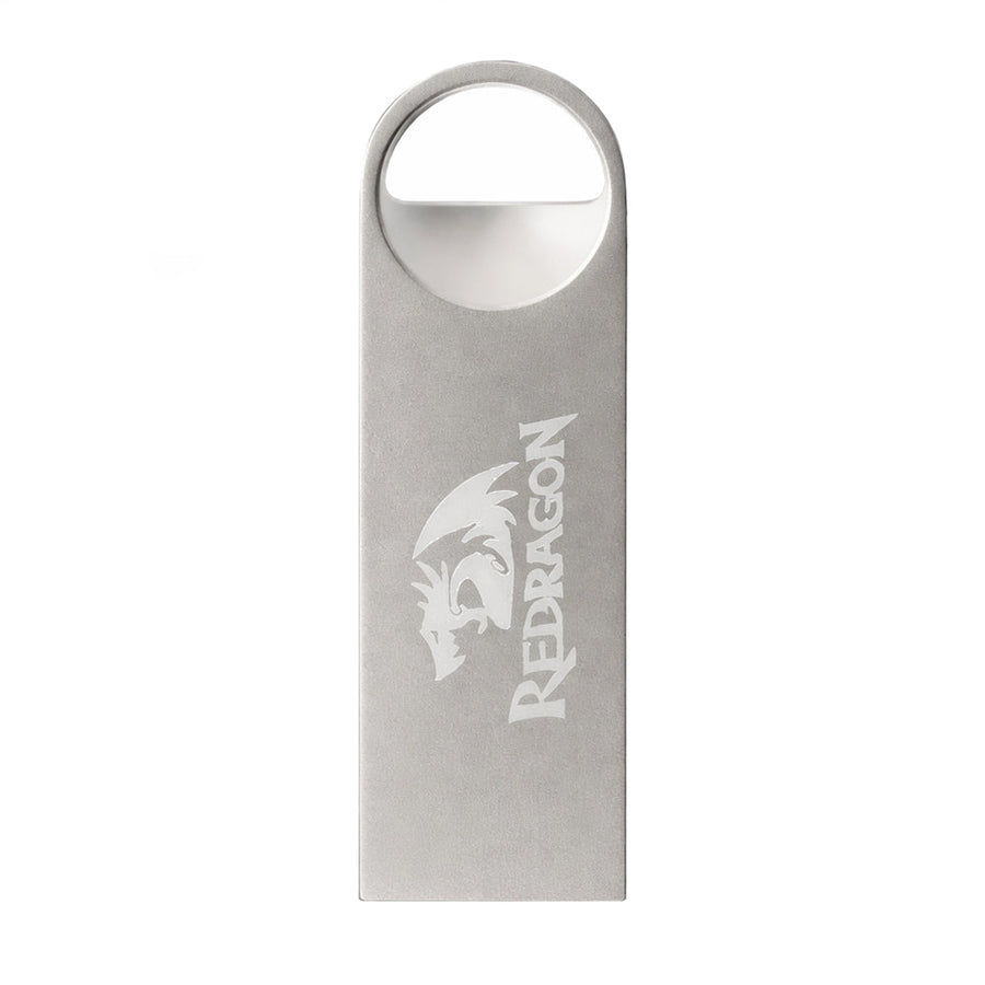 Redragon RU013D USB Flash Drive | 8GB | USB 2.0 · USB-A | Compact Keychain Design | Silver