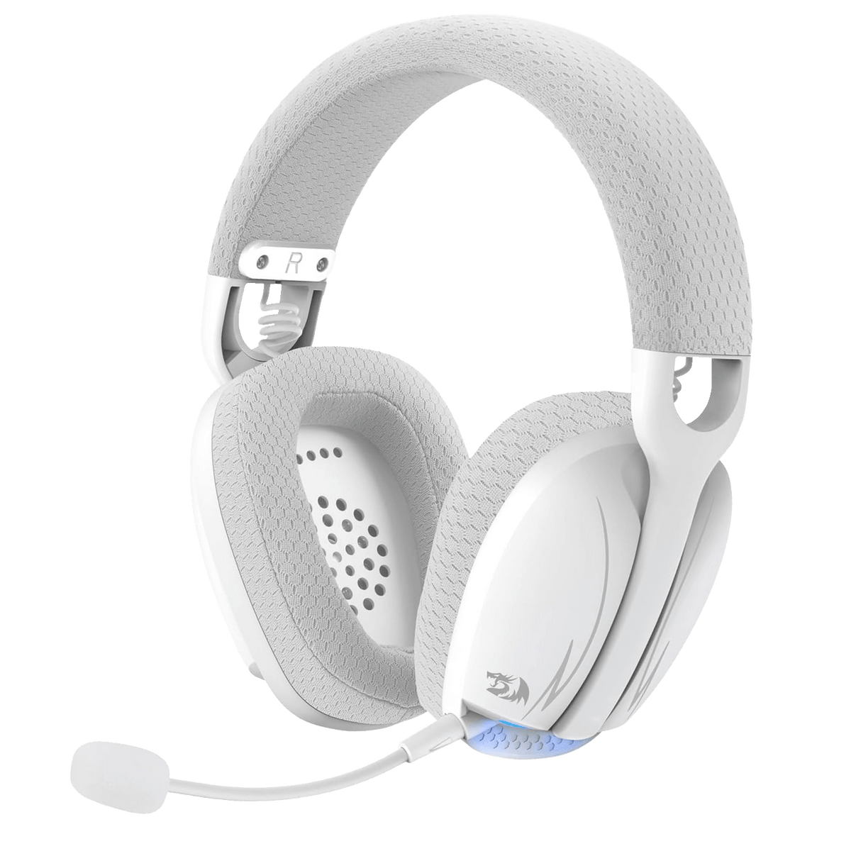 Redragon H878 SKULD PRO 3-Mode Wireless Gaming Headset | 2.4GHz (10m) + Bluetooth 3.0/5.0 + USB-C Wired | 40mm Drivers | 7.1 Surround Sound | 600mAh, Up to 60h | Detachable Noise-Cancelling Mic | Blue LED | PC, PS4/PS5, Switch