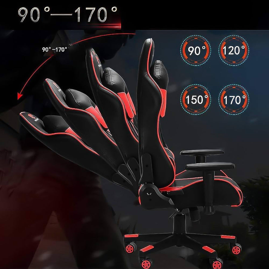 Redragon Spider Queen C602 Gaming Chair | PVC Leather · Metal Frame · 50-Density Mould Foam | 2D PU-Padded Armrests · Bu