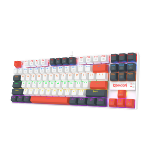 Redragon K552 KUMARA 87-Key TKL Mechanical Gaming Keyboard | Rainbow LED 19 Modes | Standard · Elite · LGY-R · WLR-R White Editions | Blue or Red Hot-Swap Switches | 100% Anti-Ghosting | Metal Alloy + ABS Splash-Proof | 12 Media Keys | 1.8m USB
