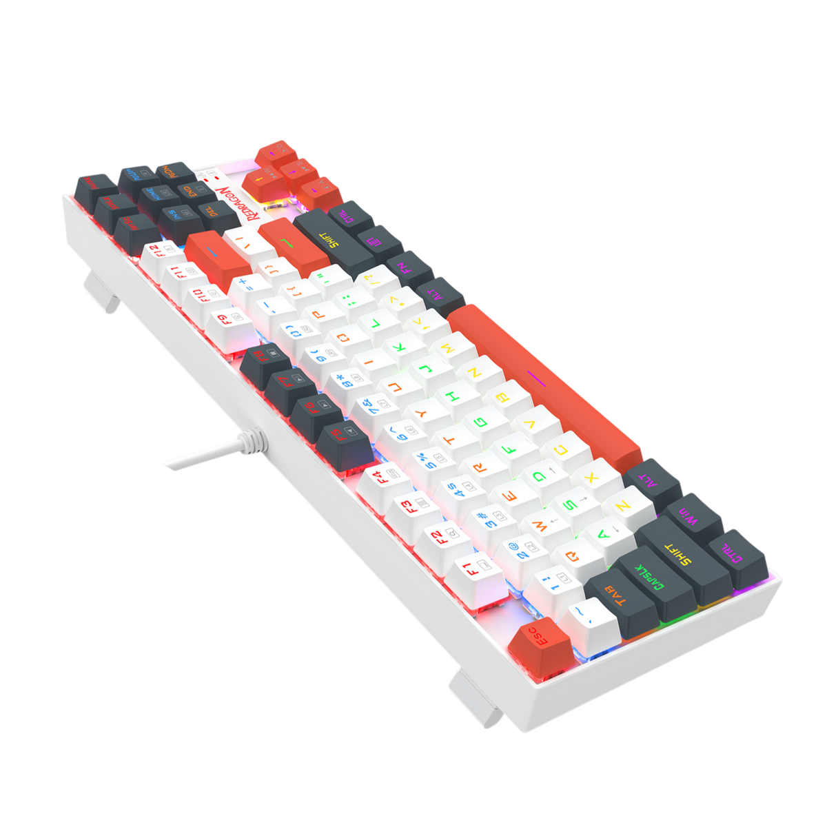 Redragon K552 KUMARA 87-Key TKL Mechanical Gaming Keyboard | Rainbow LED 19 Modes | Standard · Elite · LGY-R · WLR-R White Editions | Blue or Red Hot-Swap Switches | 100% Anti-Ghosting | Metal Alloy + ABS Splash-Proof | 12 Media Keys | 1.8m USB