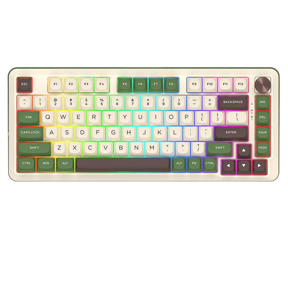 Redragon K681 75% Wireless Gasket Mechanical Keyboard | 81 Keys | Hot-Swappable 3/5-Pin | 16.8M RGB · 15 Modes | Bluetooth 3.0/5.0 · 2.4GHz · USB-C | Volume Knob | Double-Shot MDA Keycaps | 5-Layer Foam | Anti-Ghosting | 0.858 kg