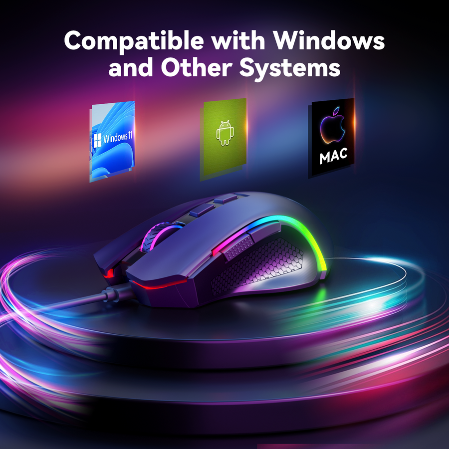 Redragon M602-KS Griffin Wireless RGB Gaming Mouse | Up to 16000 DPI · 40G | 2.4GHz Wireless + USB-C Wired | 9 Programma