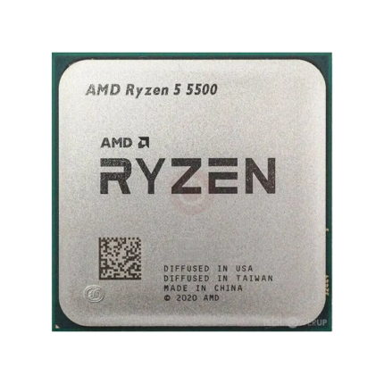 AMD Ryzen 5 5500 Desktop Processor | 6 Cores · 12 Threads | 3.6 GHz Base · Up to 4.2 GHz Boost | 16 MB L3 · Socket AM4 | 65W · Wraith Stealth Cooler Included