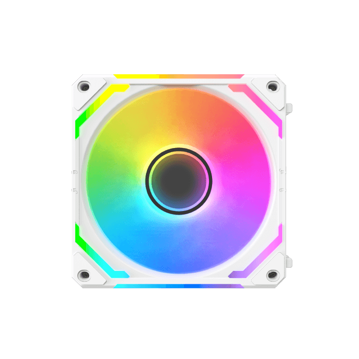 XIGMATEK Starlink Ultra Arctic ARGB Case Fan | 3-Pack 120mm | 800-2000 RPM · 68.5 CFM · 2.05 mmH2O | <29.2 dBA · Hydraul