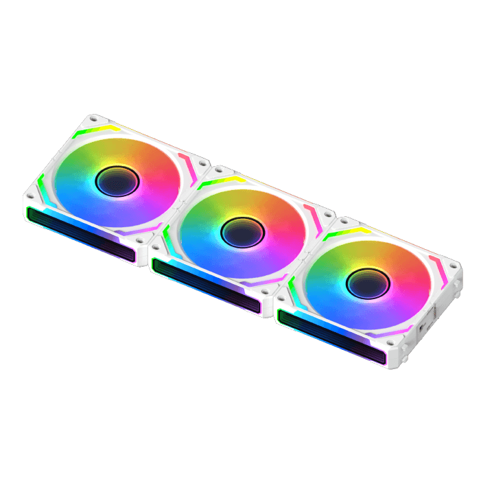 XIGMATEK Starlink Ultra Arctic ARGB Case Fan | 3-Pack 120mm | 800-2000 RPM · 68.5 CFM · 2.05 mmH2O | <29.2 dBA · Hydraul
