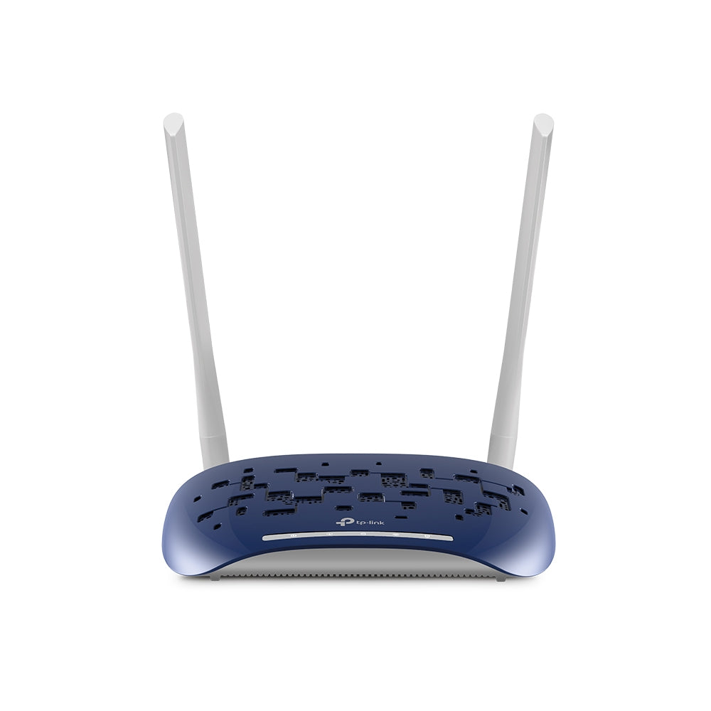 TP-Link TD-W9960 300 Mbps Wireless N VDSL2 · ADSL2+ Modem Router | 2.4 GHz Wi-Fi 4 | 2 × 5 dBi Antennas | 3 × LAN + 1 × LAN/WAN 10/100 Mbps | RJ11 DSL | 6 kV Lightning Protection