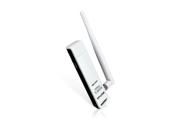 TP-Link TL-WN722N 150Mbps High Gain Wireless N USB Adapter | 802.11b/g/n · 2.4GHz | 4dBi Omni-Directional Antenna | USB 