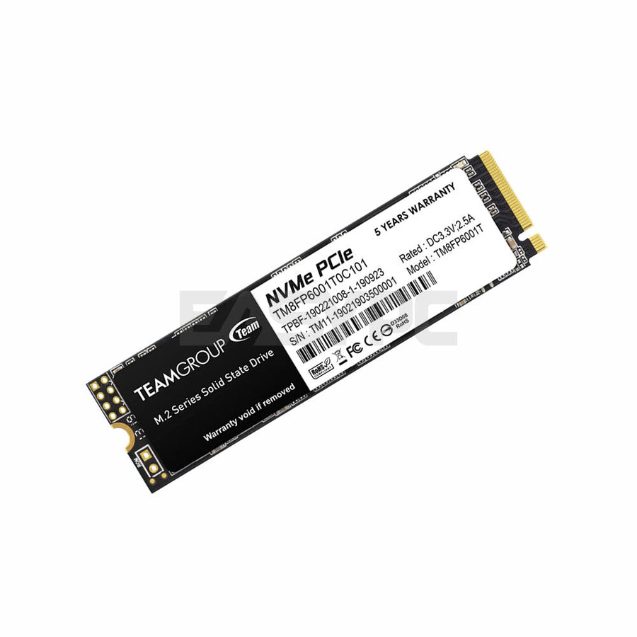 TEAMGROUP MP33 256GB M.2 2280 NVMe SSD | PCIe Gen3 x4 · NVMe 1.3 | 1600/1000 MB/s | 3D NAND · SLC Cache · 65 TBW | 5-Yea